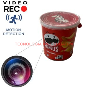 Registratore audio/video nascosto in box patatine in HD