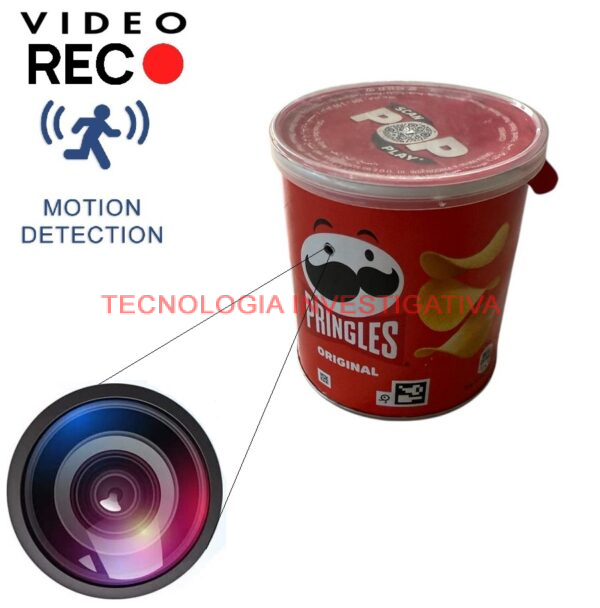 Registratore audio/video nascosto in box patatine in HD