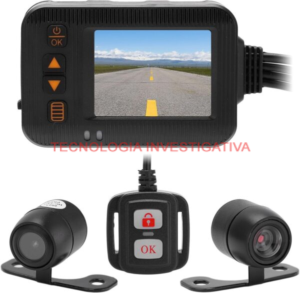dashcam moto dvr doppia telecamera