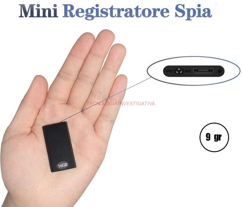 Micro registratore audio 16 GB – Tecnologia Investigativa